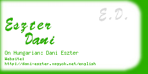 eszter dani business card